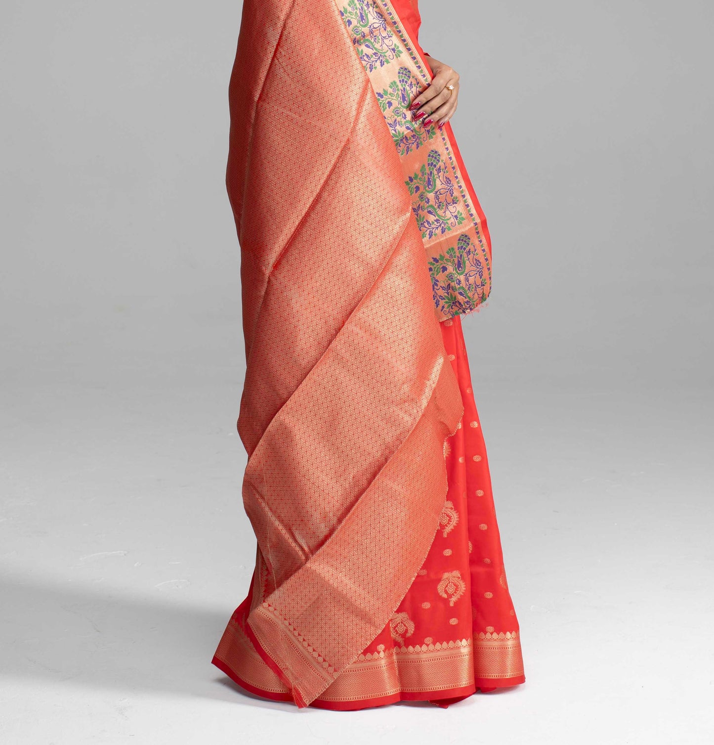 Red silk saree