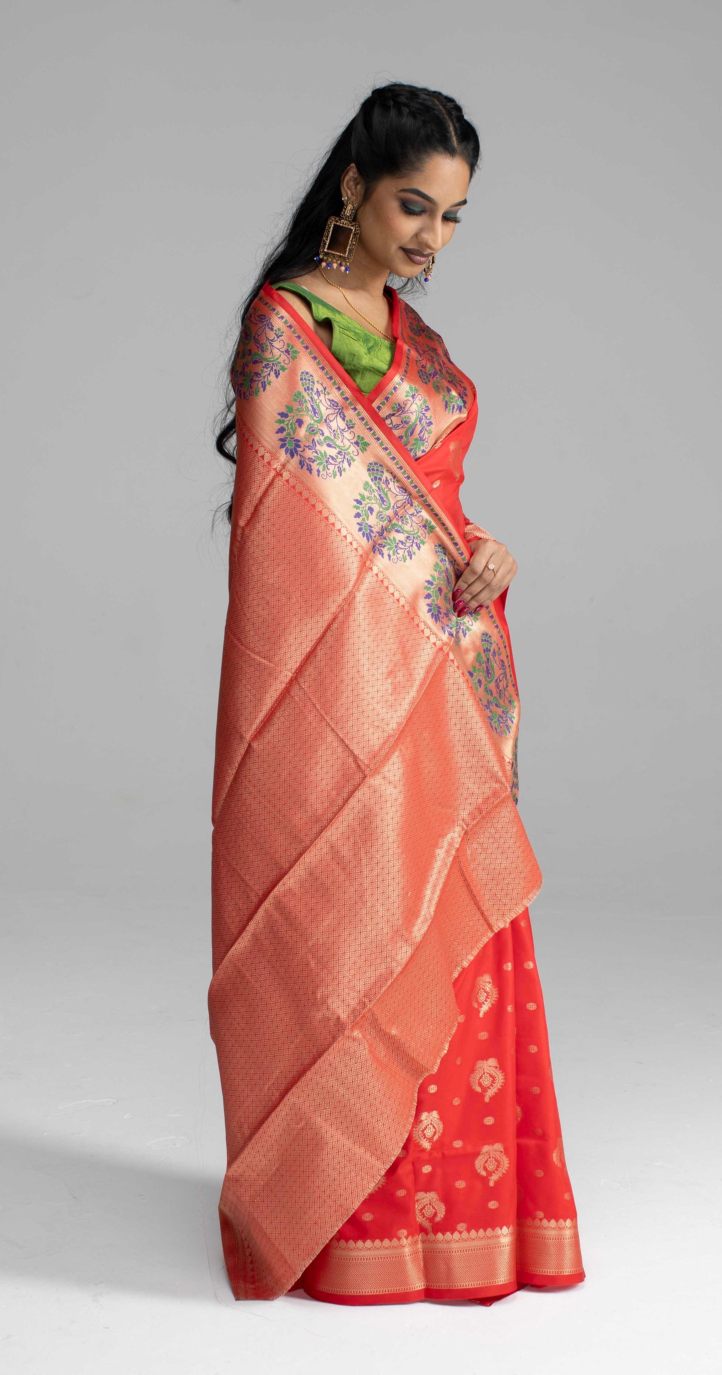 Red silk saree